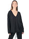 Zoya Women's Blouse Long Sleeve with V Neckline Black