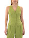 Zoya Women's Summer Blouse Sleeveless Green