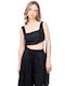 Zoya Women's Summer Crop Top Sleeveless Black