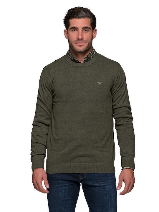 Gnious Langarm-Pullover Khaki