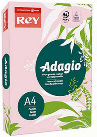 Rey Χαρτί Εκτύπωσης A4 80gr/m² 500 φύλλα Pale Pink