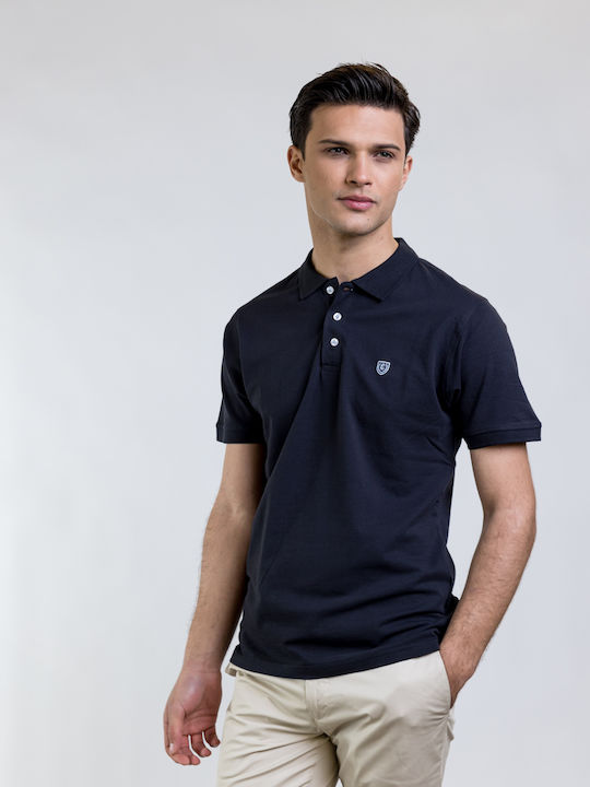 Polo Kurzarmbluse Marineblau