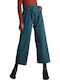 Women's Fabric Capri Trousers Green