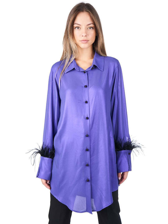 Zoya Women's Monochrome Long Sleeve Shirt Purple