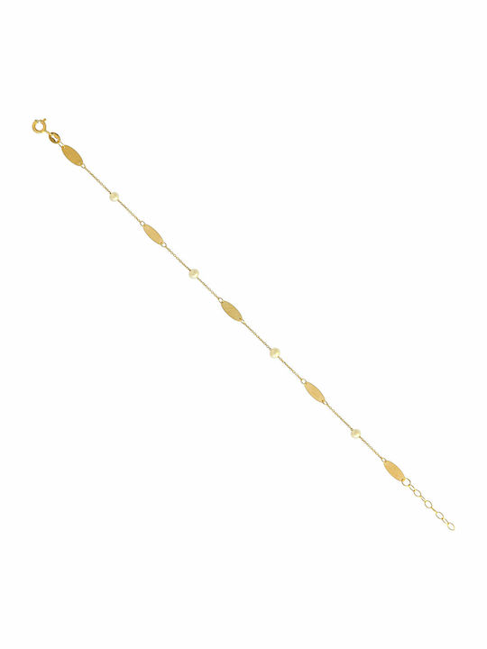 Papadopoulos Gold Дамско Гривна от Злато 14K с Перли