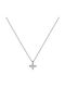 Katsigiannis Weißgold Kreuz 14K mit Kette