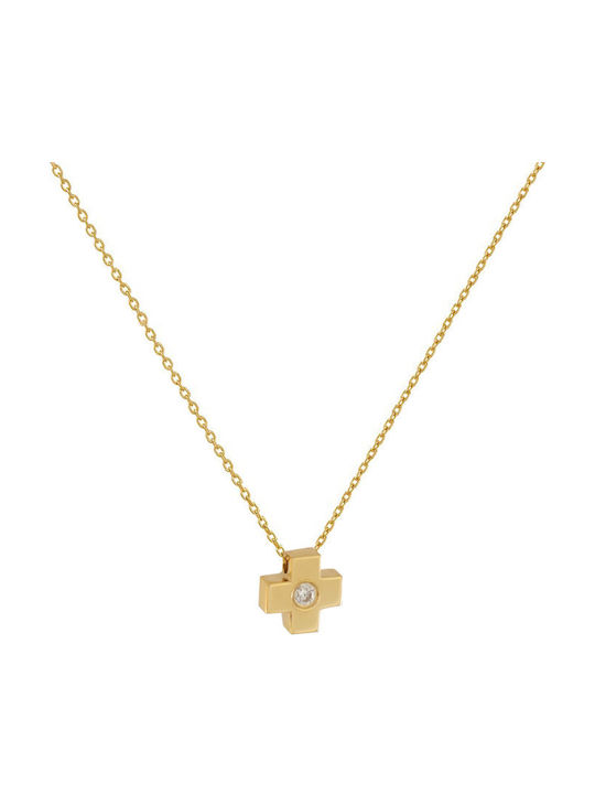 Katsigiannis Gold Kreuz 14K mit Kette