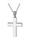 Katsigiannis Men's White Gold Cross 14K with Chain