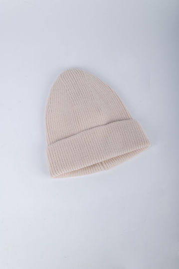 Beanie Frauen Beanie Gestrickt in Beige Farbe