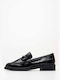 Caprice Leather Women's Moccasins in Black Color