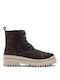 Perlamoda Men's Suede Military Boots Brown