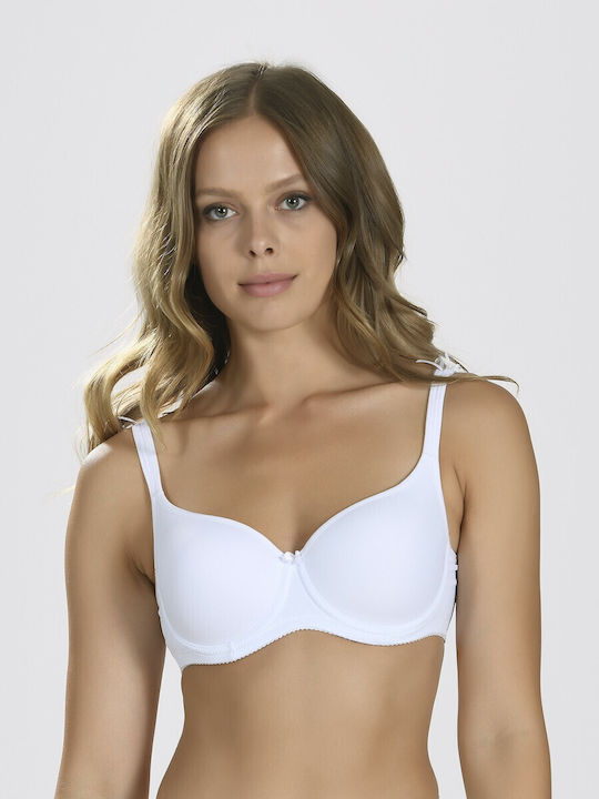 NBB Lingerie Λευκό Σουτιέν χωρίς Ενίσχυση με Μπ...