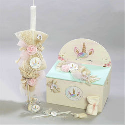 Katsigiannis Baptism Set with Theme Unicorn 64pcs