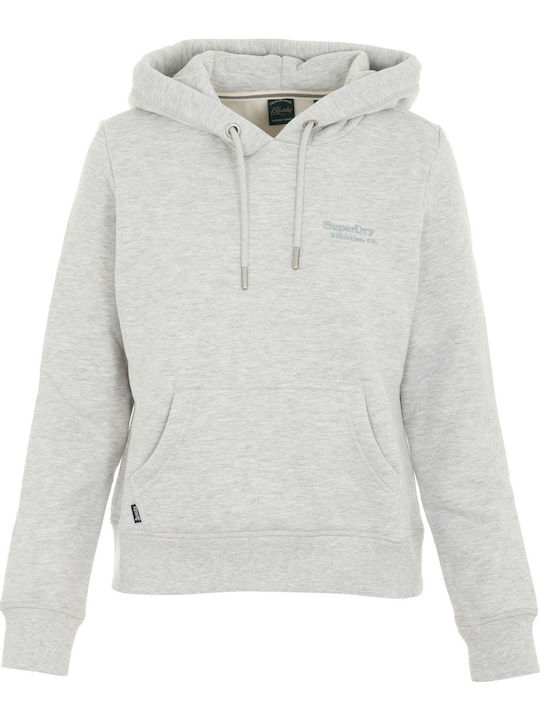 Superdry Γυναικείο Φούτερ με Κουκούλα Γκρι