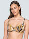 Padded Bikini Bra with Adjustable Straps Multicolour