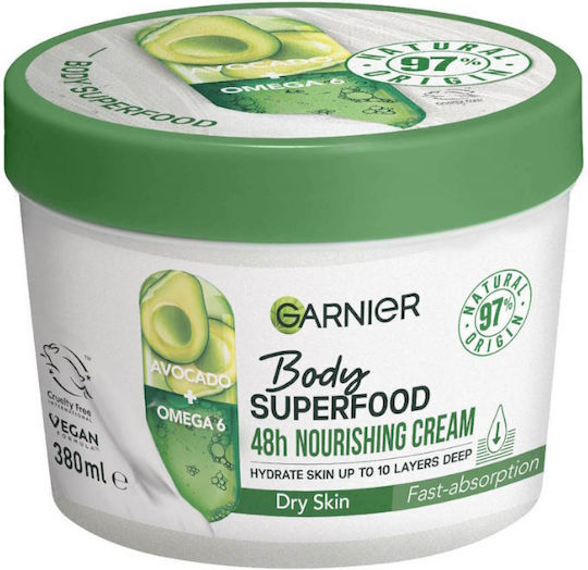 Garnier BODY SUPERFOOD Ενυδατική Κρέμα Σώματος για Όλες τις Επιδερμίδες 380ml