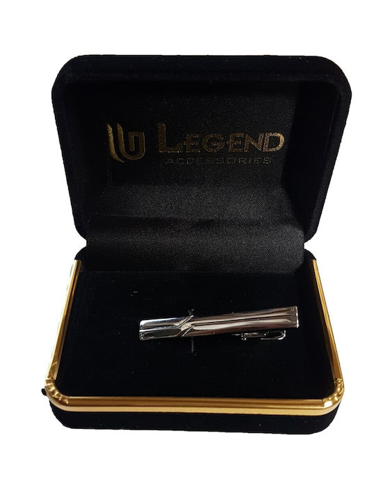Legend Accessories Silver Tie Clip Black Legend