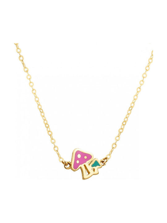 Mertzios.gr Kinderhalskette aus Gold mit Kette 9K KL012324DR