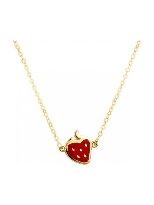 Mertzios.gr Gold Chain Kids Necklaces 9K KL012314DR