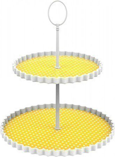 Plastic Dessert Tower Stand Yellow