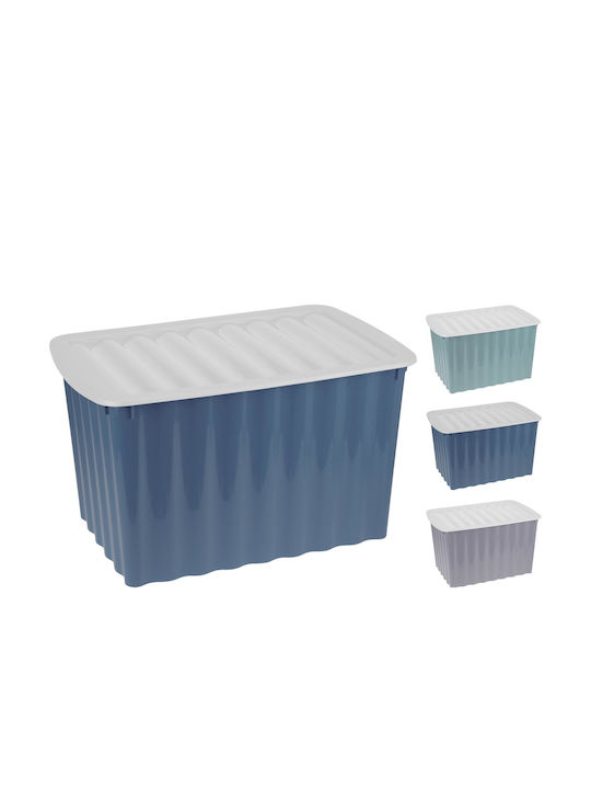 ArteLibre Plastic Storage Box with Lid Blue 60x40x35cm 1pcs