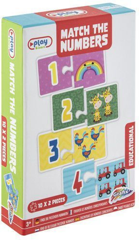 Grafix Match the Numbers Educational Game Knowledge for 3+ years Years Old