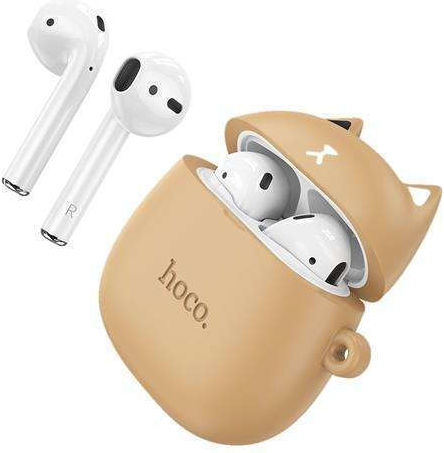 Hoco EW45 Earbud Bluetooth Handsfree Earphones with Charging Case Brown