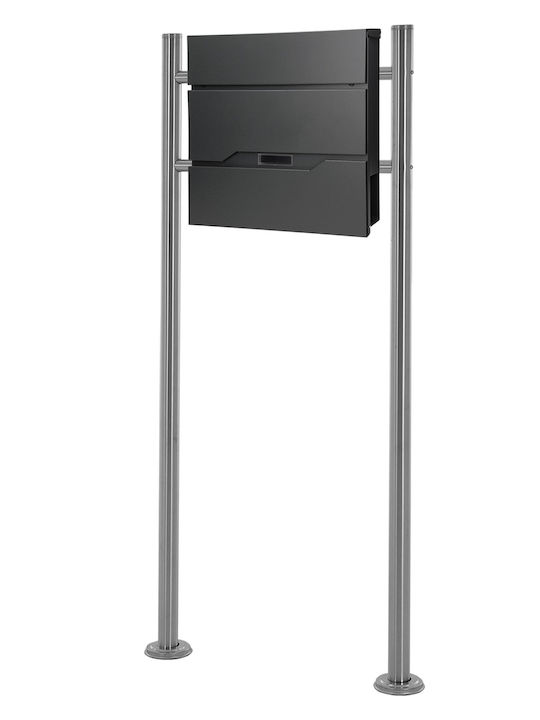 ML-Design Cutie Poștală pentru Exterior Inox în Culoarea Gri 37x11x36.5cm