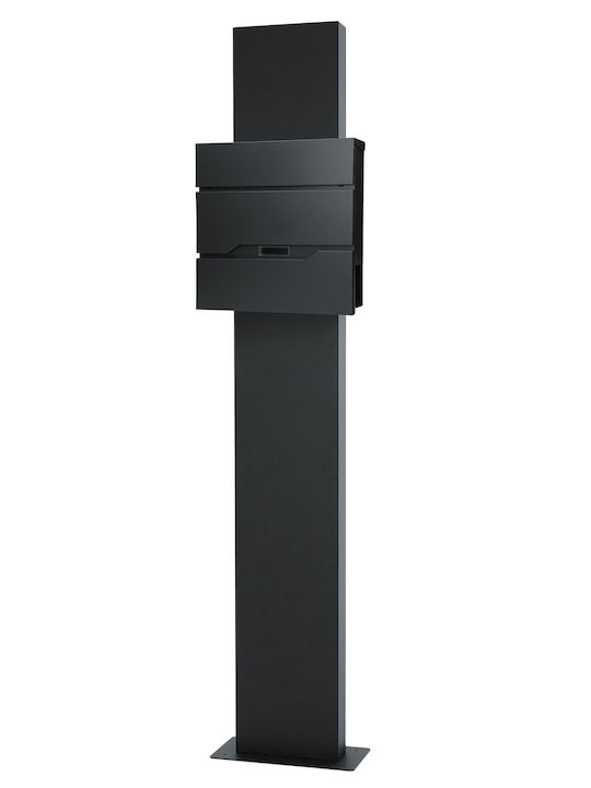 ML-Design Γραμματοκιβώτιο Εξωτερικού Χώρου Inox σε Γκρι Χρώμα 37x11x36.5cm