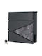 ML-Design Außenbereich Briefkasten Metallisch in Gray Farbe 37x36.5x11cm
