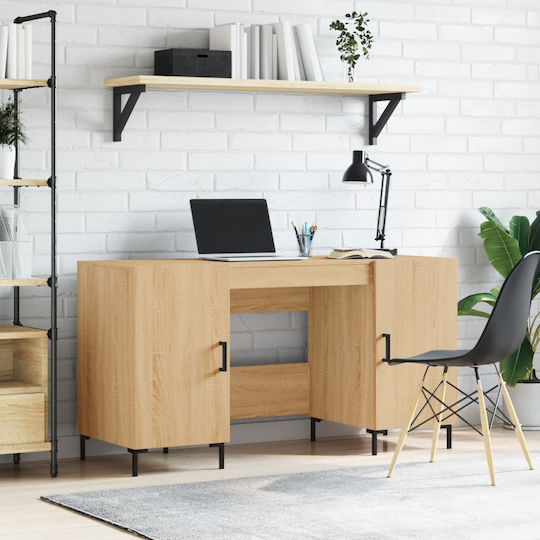 Schreibtisch Holz Beige 140x50x75cm