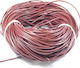 Lace Leather Round Burgundy 1mm