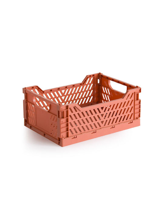 La Redoute Interieurs Dekorativer Korb Kunststoff mit Griffen Orange 34x24cm