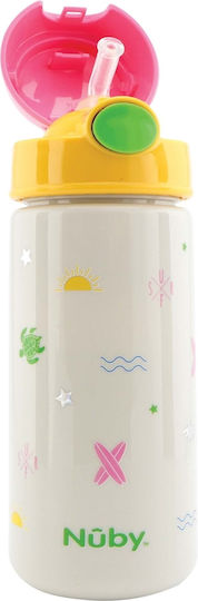 Nuby Kids Water Bottle Plastic with Straw Pink 540ml
