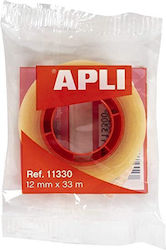 Apli Klebeband 12mm x 33m 1Stück Transparent