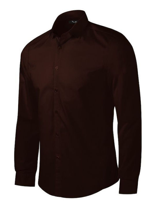 Malfini Men's Shirt Long Sleeve Brown
