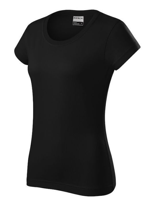 Rimeck Γυναικείο Διαφημιστικό T-shirt Κοντομάνικο σε Μαύρο Χρώμα
