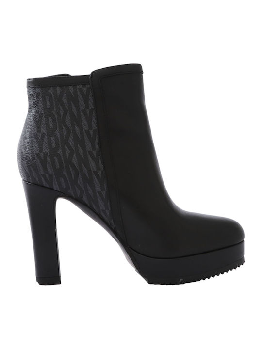 DKNY Liana Leather Women's Ankle Boots with Hig...