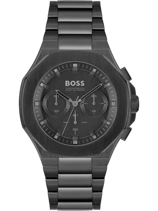 Boss Ανδρικό Ρολόι 45mm Χρονογράφος Μπαταρίας μ...