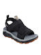Runyon Lumi Women's Flat Sandals in Black Color
