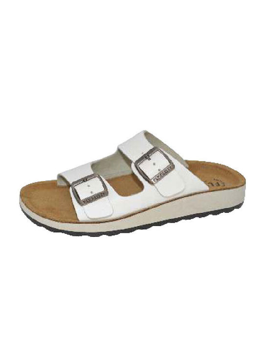 Fly Flot Synthetic Leather Women's Sandals White