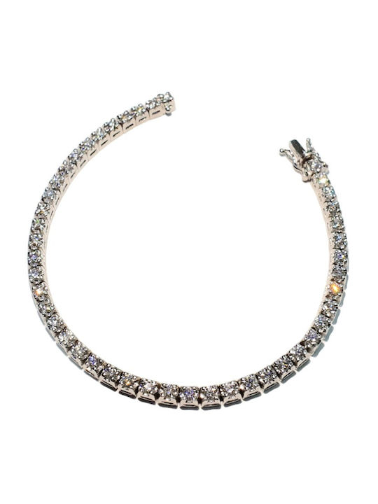 Papadopoulos Gold Bracelet Riviera made of White Gold 18K with Diamond