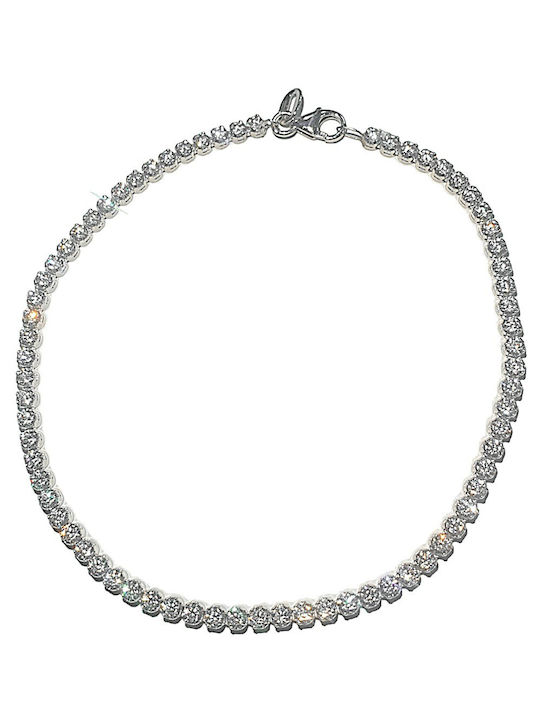 Papadopoulos Gold Women's Bracelet Riviera made of White gold 14K
