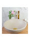 Icon Aufgesetztes Waschbecken Porzellan 41x41x13.5cm Beige