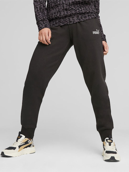 Puma Pantaloni de trening pentru femei cu cauciuc Negru