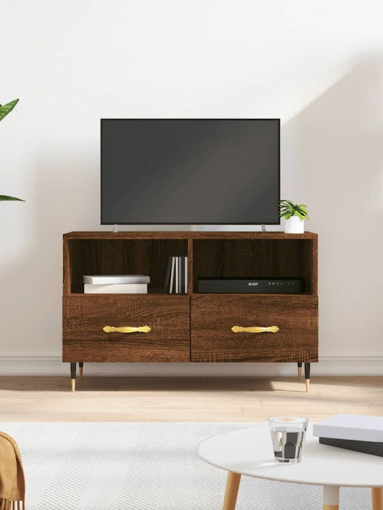 Particle Board TV Furniture with Drawers Walnut...