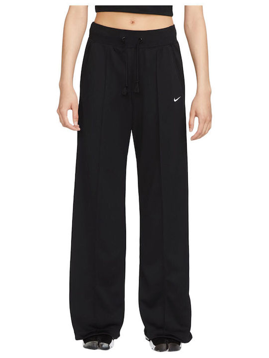 Sportswear Essentials Damen Stoff Hose in Weiter Linie Schwarz