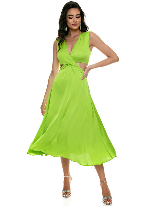 RichgirlBoudoir Summer Maxi Evening Dress Wrap Green