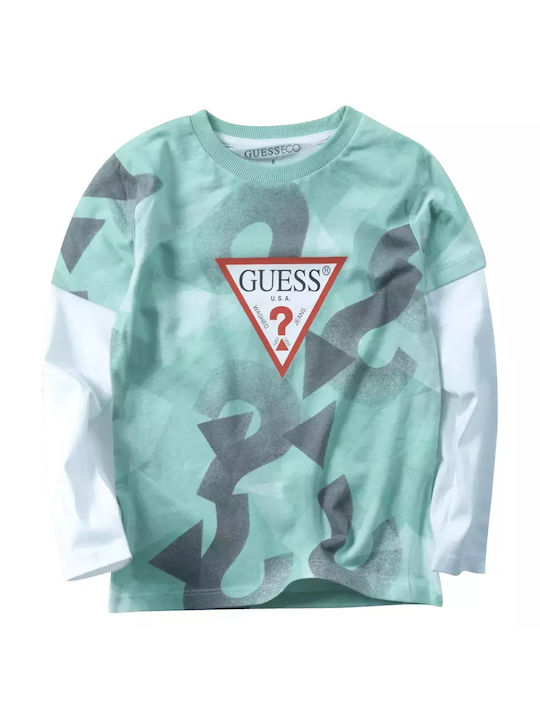 Guess Kids' Blouse Long Sleeve Green