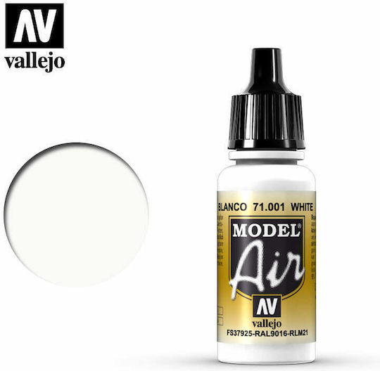 Acrylicos Vallejo Model Air Modellbau-Farben in Weiß Farbe 17ml
